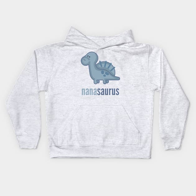 Nanasaurus Shirt Dinosaur Family Shirt Set Kids Hoodie by DoggyStyles